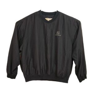Turning Point John Deere Sweatshirt Men's XL Black Pullover Crew Neck Lined Logo